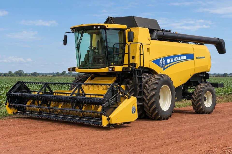Imagen referencial de Cosechadora New Holland TC5090, año declarado 2010; no corresponde al bien específico del edicto.