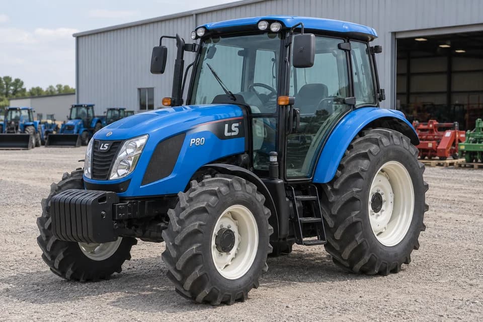 Imagen referencial de Tractor LS · P8OR declarado, año declarado 2018; no corresponde al bien específico del edicto. Imagen referencial de Tractor LS · P8OR declarado, año declarado 2018; no corresponde al bien específico del edicto.