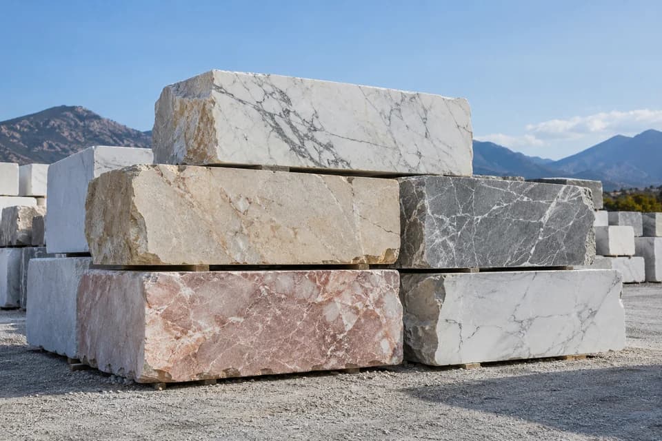 Imagen referencial de Bloques de mármol · lote; no corresponde al bien específico del edicto. Imagen referencial de Bloques de mármol · lote; no corresponde al bien específico del edicto.