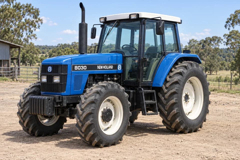 Imagen referencial de Tractor New Holland 8030, año declarado 2008; no corresponde al bien específico del edicto. Imagen referencial de Tractor New Holland 8030, año declarado 2008; no corresponde al bien específico del edicto.