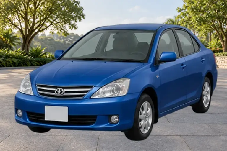 Imagen referencial de Toyota Allion, año 2004, diseño 2001–2004, color Azul aproximado. No es una fotografía del vehículo rematado.