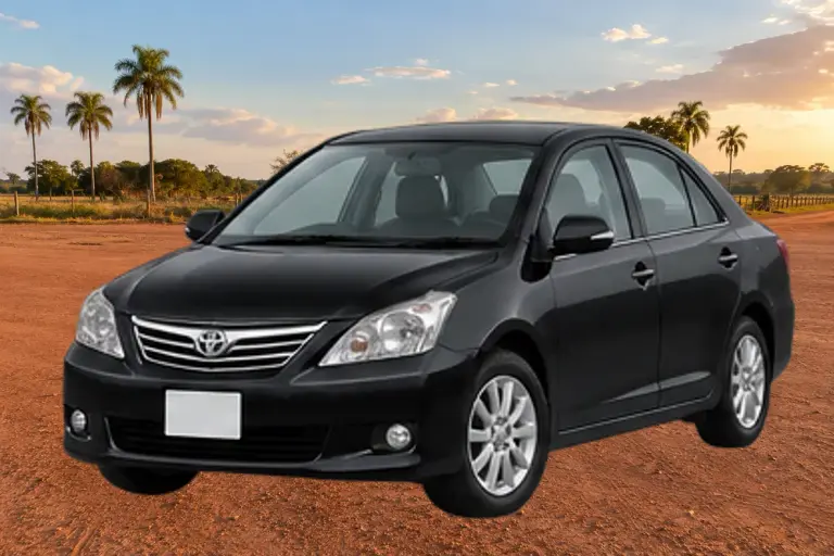 Imagen referencial de Toyota Allion, año 2008, diseño 2007–2009, color Negro aproximado. No es una fotografía del vehículo rematado.