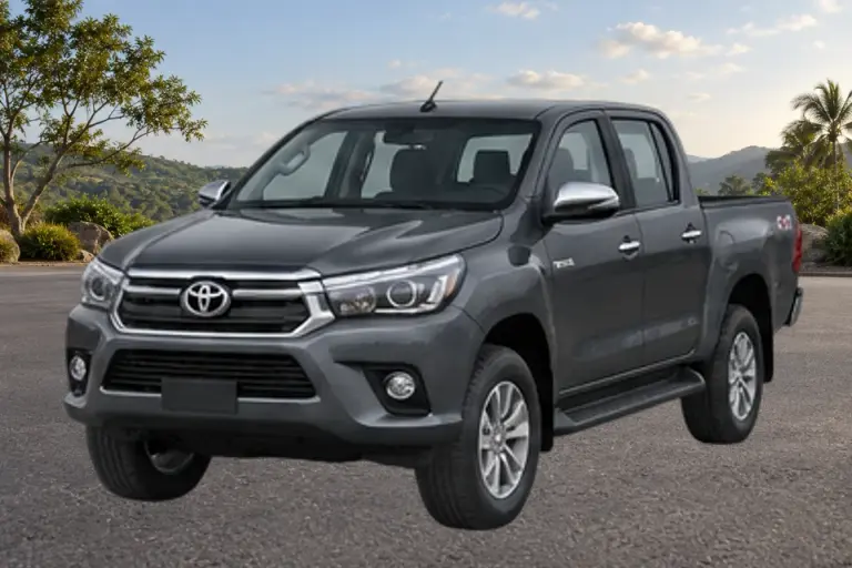 Imagen referencial de Toyota Hilux, año 2019, diseño 2019–2020, color Gris aproximado. No es una fotografía del vehículo rematado. Imagen referencial de Toyota Hilux, año 2019, diseño 2019–2020, color Gris aproximado. No es una fotografía del vehículo rematado.