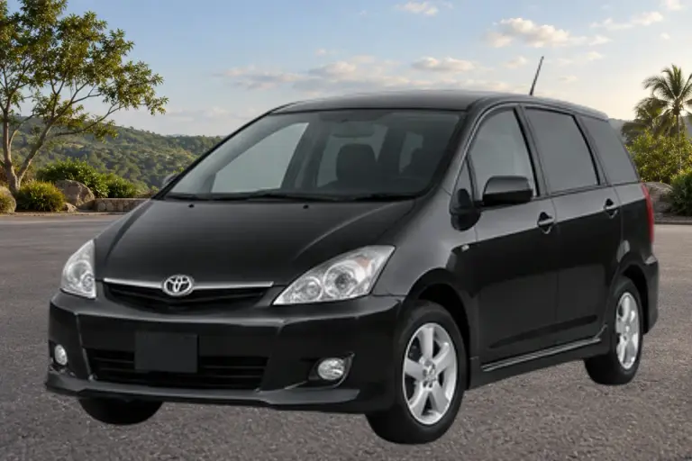 Imagen referencial de Toyota Wish, año 2005, diseño 2003–2008, color Negro aproximado. No es una fotografía del vehículo rematado.
