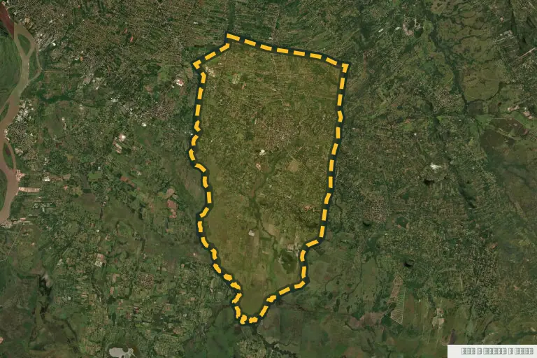 Vista satelital de Itá, Paraguay. Zona municipal referencial del inmueble en remate; el círculo no delimita la parcela. Vista satelital de Itá, Paraguay. Zona municipal referencial del inmueble en remate; el círculo no delimita la parcela.