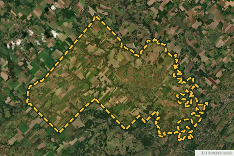 Vista satelital de Jesus, Paraguay. Zona de referencia del inmueble en remate; no delimita la parcela ni identifica el inmueble.