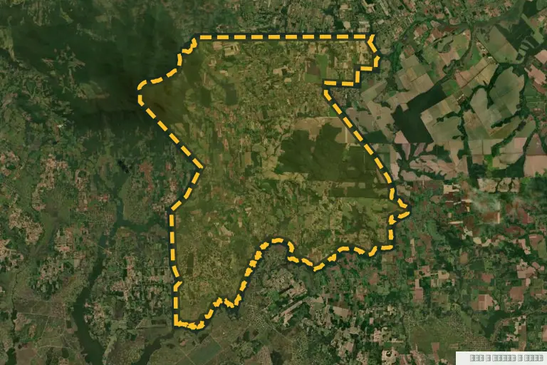 Vista satelital de José Fassardi, Paraguay. Zona de referencia del inmueble en remate; no delimita la parcela ni identifica el inmueble.