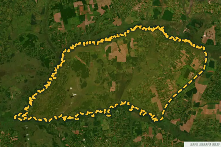 Vista satelital de Lima, Paraguay. Zona de referencia del inmueble en remate; no delimita la parcela ni identifica el inmueble.