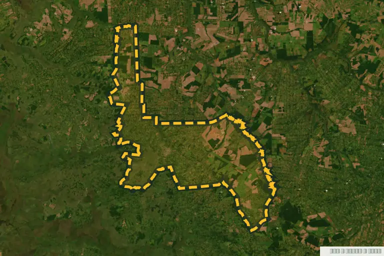Vista satelital de San Estanislao, Paraguay. Zona de referencia del inmueble en remate; no delimita la parcela ni identifica el inmueble. Vista satelital de San Estanislao, Paraguay. Zona de referencia del inmueble en remate; no delimita la parcela ni identifica el inmueble.
