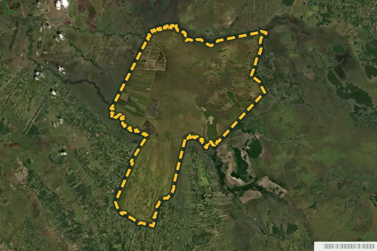 Vista satelital de San Jose Obrero, Paraguay. Zona de referencia del inmueble en remate; no delimita la parcela ni identifica el inmueble.