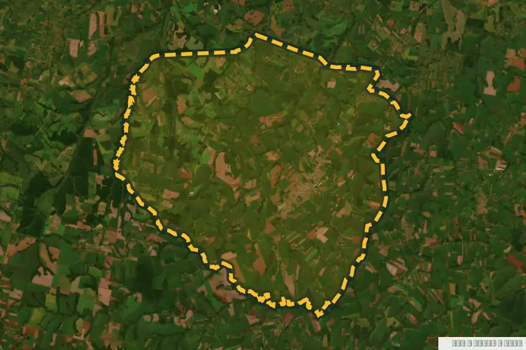 Vista satelital de Santa Rita, Paraguay. Zona de referencia del inmueble en remate; no delimita la parcela ni identifica el inmueble.